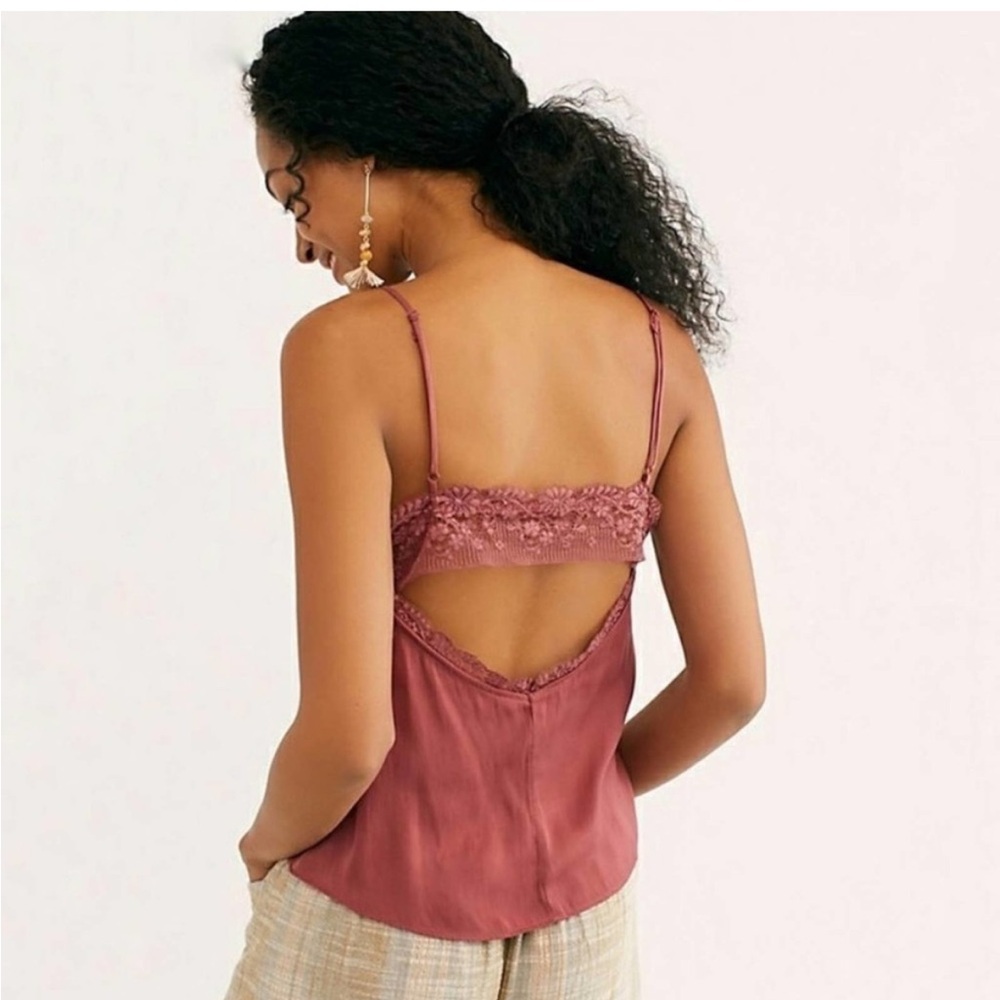 Free People Pink Backless Camisole